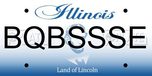 BQBSSSE Illinois License Plate