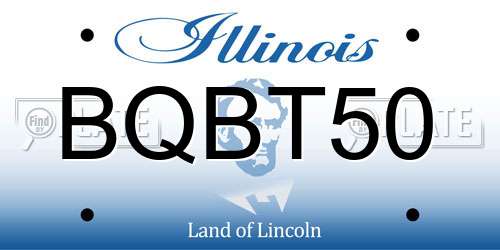 BQBT50 Illinois License Plate