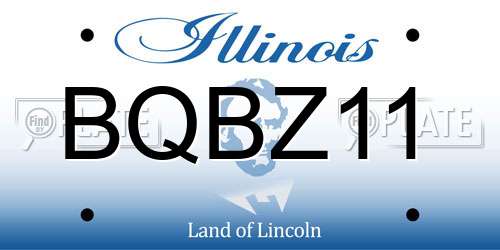 BQBZ11 Illinois License Plate
