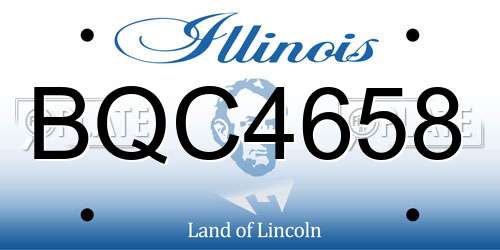 BQC4658 Illinois License Plate