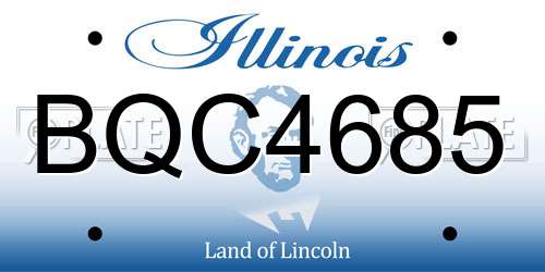 BQC4685 Illinois License Plate