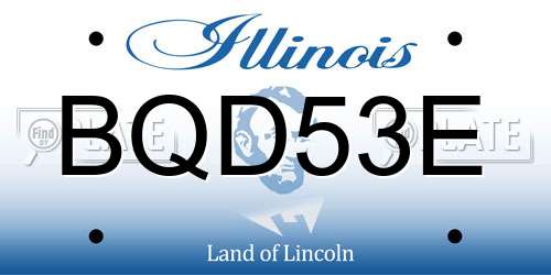 BQD53E Illinois License Plate