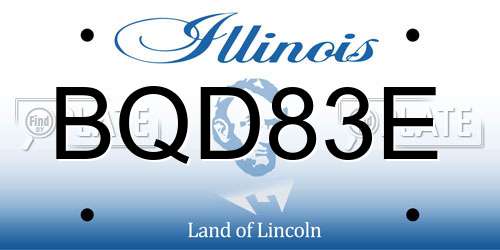 BQD83E Illinois License Plate