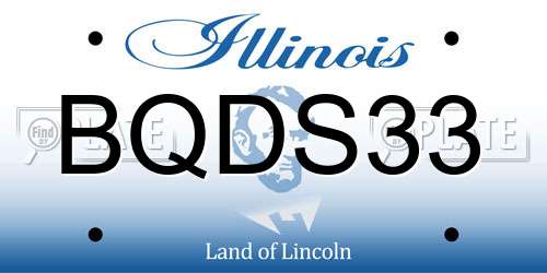 BQDS33 Illinois License Plate