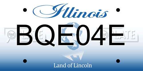 BQE04E Illinois License Plate