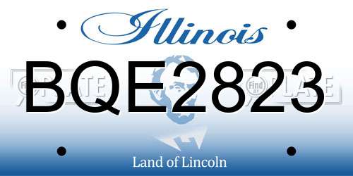 BQE2823 Illinois License Plate