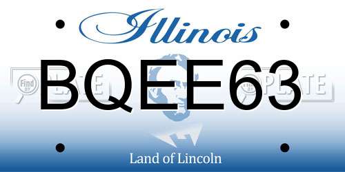 BQEE63 Illinois License Plate