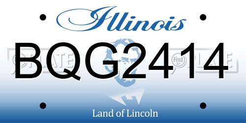 BQG2414 Illinois License Plate