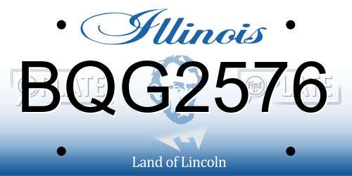 BQG2576 Illinois License Plate