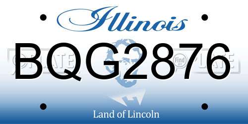 BQG2876 Illinois License Plate