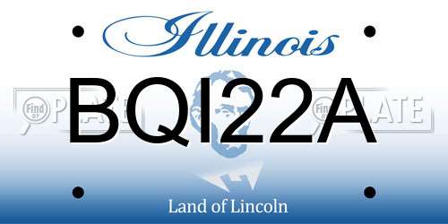 BQI22A Illinois License Plate