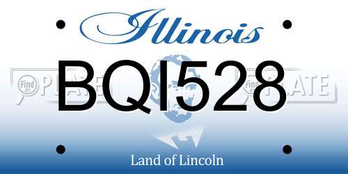 BQI528 Illinois License Plate