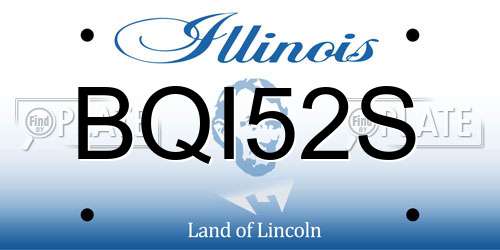 BQI52S Illinois License Plate