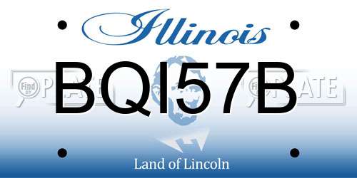 BQI57B Illinois License Plate