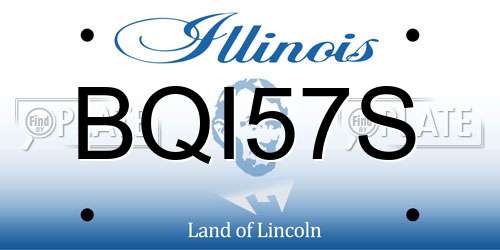 BQI57S Illinois License Plate