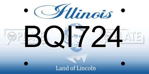 BQI724 Illinois License Plate