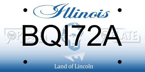 BQI72A Illinois License Plate