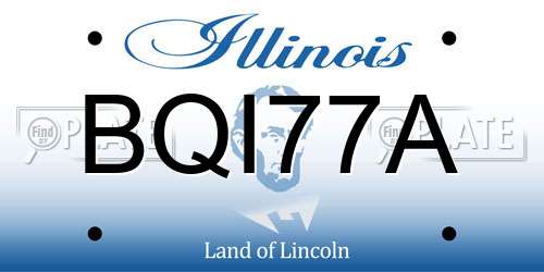BQI77A Illinois License Plate