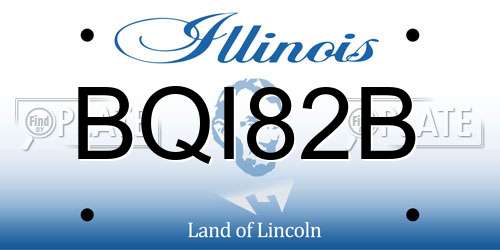BQI82B Illinois License Plate