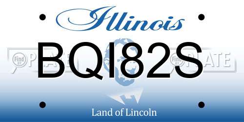 BQI82S Illinois License Plate
