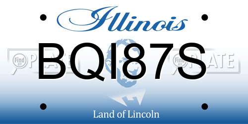 BQI87S Illinois License Plate