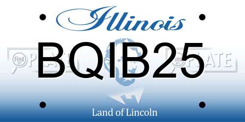 BQIB25 Illinois License Plate