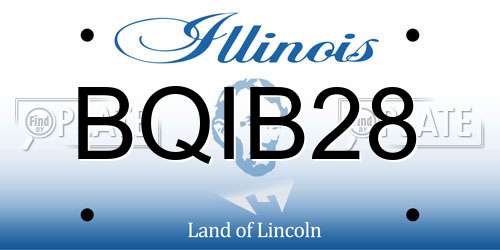 BQIB28 Illinois License Plate