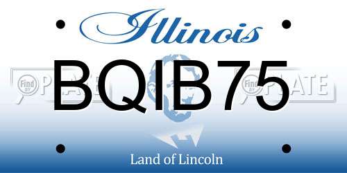 BQIB75 Illinois License Plate