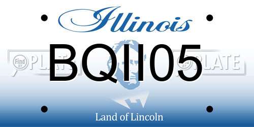 BQII05 Illinois License Plate