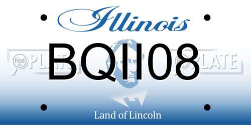 BQII08 Illinois License Plate