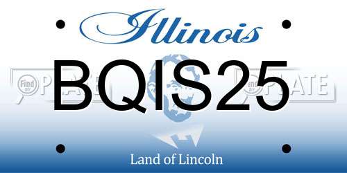 BQIS25 Illinois License Plate