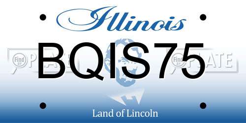 BQIS75 Illinois License Plate