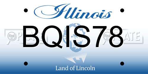 BQIS78 Illinois License Plate