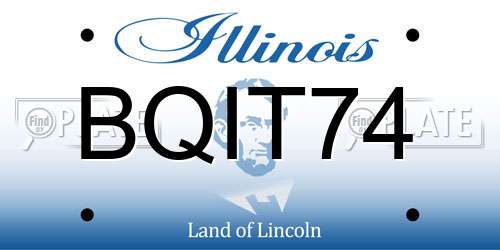 BQIT74 Illinois License Plate