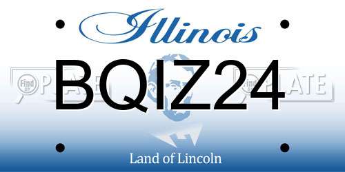 BQIZ24 Illinois License Plate