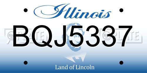 BQJ5337 Illinois License Plate