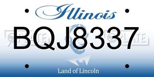 BQJ8337 Illinois License Plate