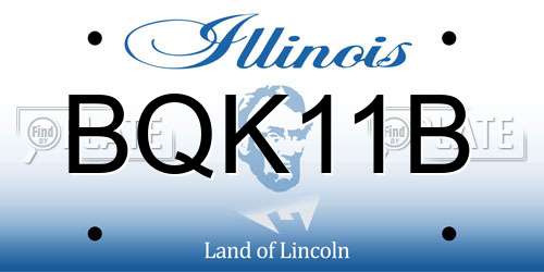 BQK11B Illinois License Plate