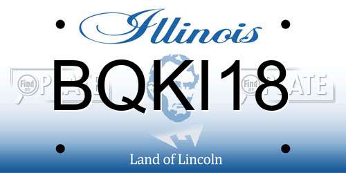 BQKI18 Illinois License Plate