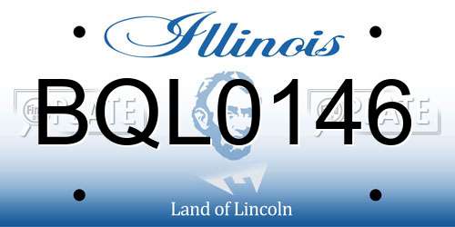 BQL0146 Illinois License Plate