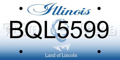 BQL5599 Illinois License Plate