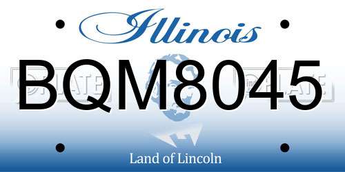 BQM8045 Illinois License Plate