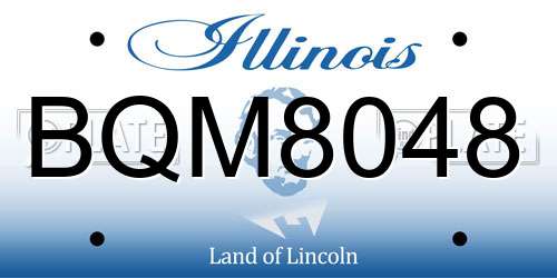 BQM8048 Illinois License Plate