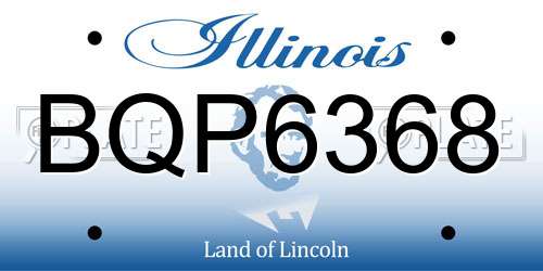 BQP6368 Illinois License Plate