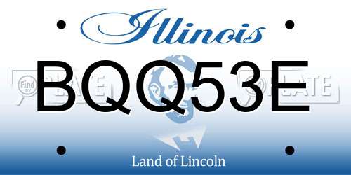 BQQ53E Illinois License Plate