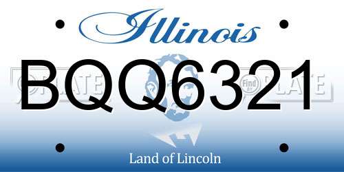 BQQ6321 Illinois License Plate