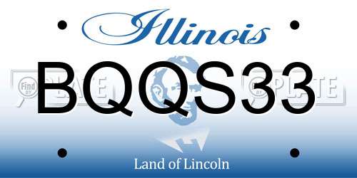 BQQS33 Illinois License Plate
