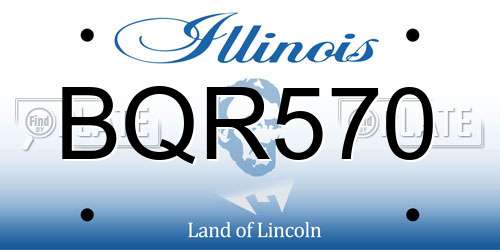 BQR570 Illinois License Plate