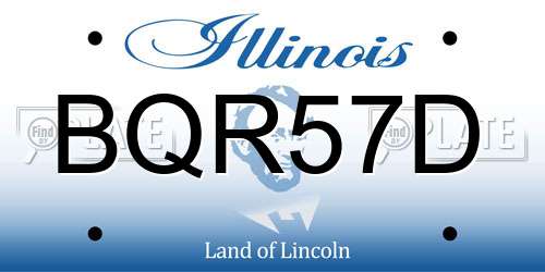 BQR57D Illinois License Plate