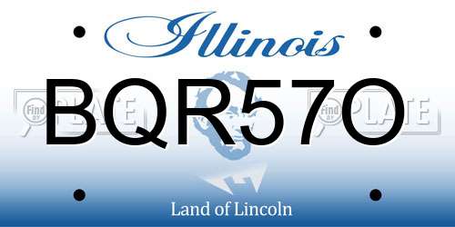 BQR57O Illinois License Plate